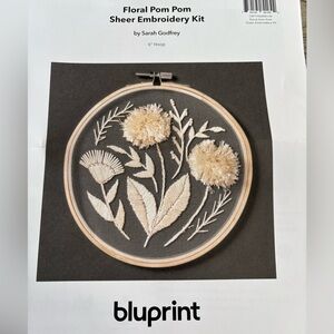 Bluprint Embroidery Kit with Hoop and Threads and Needles